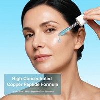 Suero Facial con Péptidos de Cobre Ghk-cu, Antiarrugas, Reafirmante, Hidratante Profundo, Elasticidad de la Piel, Rostro Juvenil