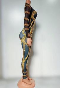 Combinaison scintillante en strass Spandex/Polyester pour femmes adultes, sexy, pour anniversaire, événement, séance <span class=keywords><strong>photo</strong></span>, chanteuse, <span class=keywords><strong>danseuse</strong></span>, performance - Product Image 3