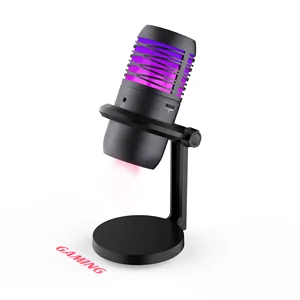 Factory Wholesale High-Sensitive Capture Gaming Microphone With Possess Rgb Lighting Usb Microphone For Game Lovers