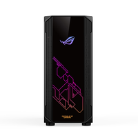 Casing & Tower Komputer Gaming Hongyi 0.5mm SPCC Kaca Tempered Lapisan Hitam ATX/M-ATX/ITX Dengan Kipas RGB dan Pengontrol