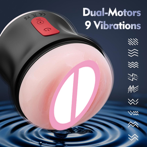 FairyKiss Open Ended Powerful Vibration Pocket Pussy untuk Pria, Masturbator Realistis Bergetar yang Lembut dan Kenyal untuk Vagina dan Anus - Product Image 3
