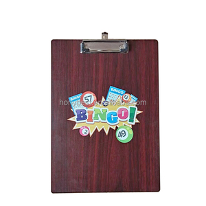 Support de menu en contreplaqué économique format A5, A4 avec pinces métalliques, présentoir en bois pour table, support de facture - Product Image 3