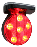 Voyant d'avertissement solaire LED anti-âge clignotant synchrone avec voyant de sécurité routière jaune magnétique en matériau PC