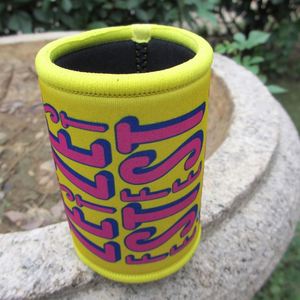 RYO OEM Custom 5mm Yellow Neoprene Waterproof Insulated 330-375ml Beer Stubby Cooler Bag with Glued Base for Can Cooling - Product Image 3
