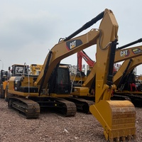 Excavatrice d'occasion Caterpillar 20 tonnes, modèle CAT320D2L, sur chenilles, hydraulique, avec bras télescopique, d'origine, de seconde main