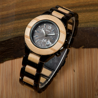 Relojes de Marca de Moda Más Vendidos para Mujer, Reloj de Pulsera de Madera con Cuarzo, Precio de Fábrica al por Mayor