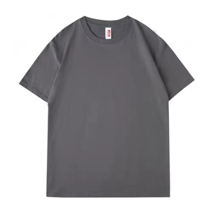 เสื้อยืดคอกลมแขนสั้นผู้ชาย ผ้าฝ้าย 100% สกรีนโลโก้ได้ สไตล์ลำลอง ลายเรียบ ผ้าถัก ระบายอากาศ แห้งเร็ว - Product Image 2