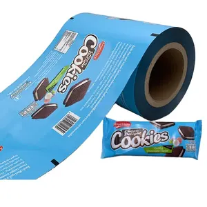 Cookies Potato Chips Roll Film Candy Food Laminated Flexible Food Packaging Roll Film Printed Aluminum Foil