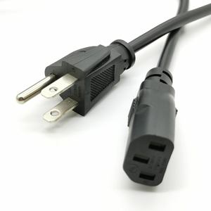 EE. UU. Cable de alimentación de CA <span class=keywords><strong>3</strong></span> Prong americano IEC C13 Cable de extensión - Product Image 2