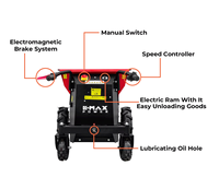 Mini Machine à benne en caoutchouc, 48V, 20ah, capacité de charge de 500Kg, approuvé CE