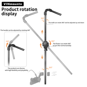 Support en fibre de carbone multi-angles avec rotule de 2,25 pouces pour détecteur de poissons VIN-TYQ-004-ZJ-D - Product Image 2