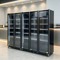 Réfrigérateur vertical multi-portes pour boissons, avec étagères réglables, idéal pour les magasins de proximité, les buralistes, les supermarchés et les commerces de détail