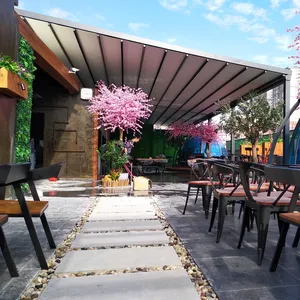 Aluminum patio shade covers gazebo pergola retractable roof awning