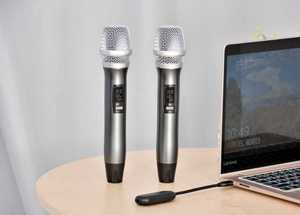 ไมโครโฟนไร้สายแบบมือถือ 2 ช่องสัญญาณ สำหรับงานแสดงบนเวทีระดับมืออาชีพ งานแสดงดนตรีในโบสถ์ ความถี่สูงพิเศษ - Product Image 6