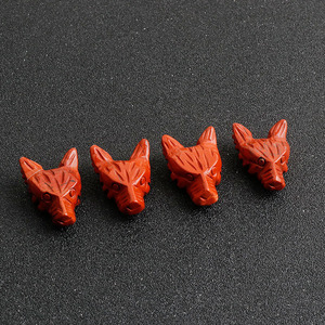 All'ingrosso naturale Mini testa di lupo intaglio su quarzo rosa intagliato a mano cristallo ametista da sogno altri oggetti di cristallo per regali - Product Image 6