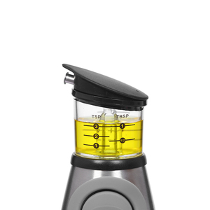 Nhà bếp Báo Chí và đo lường rõ ràng Glass dấm dầu ô liu Dispenser chai dầu ăn container với đo lường - Product Image 5
