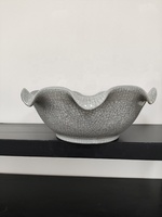 Évier de comptoir en céramique de porcelaine antique chinoise émaillée craquelée, forme de fleur contemporaine, facile à nettoyer, pour salle de bain extérieure