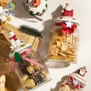 Package <strong>Container</strong> Wholesale Custom <strong>New</strong> Products Christmas Ornament Present Glass sealed Jar Other Christmas Decoration Supplies - Product Image 3