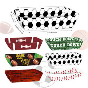 Kit de Papel para Fiestas de Fútbol Americano: Caja de Comida, Bandeja y Set para Celebraciones al Aire Libre, Ideal para Aperitivos en Estadios, Pollo Frito y Hamburguesas - Product Image 2