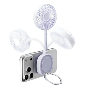 Ventilateur de téléphone avec aimant intégré, batterie rechargeable 1000mAh, tuyau flexible, moteur DC 2.5W, trois vitesses, alimentation USB - Product Image 1