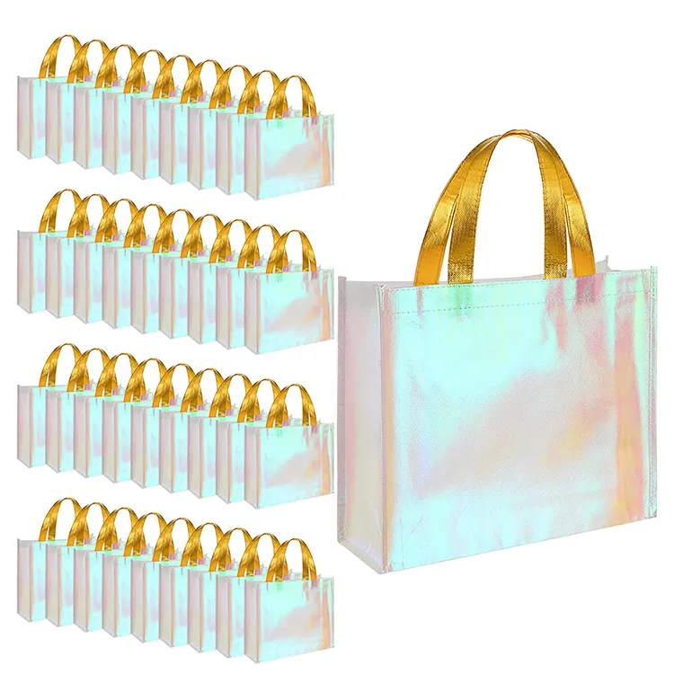 Custom Logo Fashion Foldable Laminated Large Capacity Non Woven Gift Shopping Tote Bag