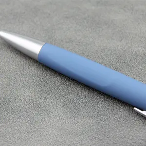 Hot Sale Plastic Ballpoint Pen Multiple Color Retractable Soft Rubber Click Gift Pen With Custom Logo Printed