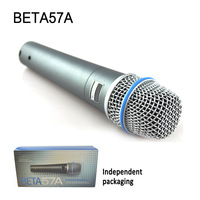 Microphone dynamique cardioïde professionnel filaire Beta57a avec connecteur XLR, anti-bruit, portable pour la parole et le chant