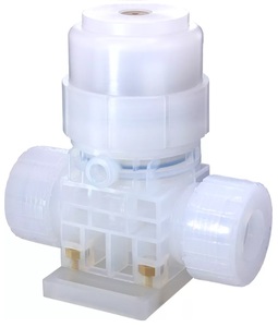 <b>BOWLING</b> PFAV PFA PTFE Isolation On-Off Needle Check Valve Fully Manual T Cross Handle Screwed Thread End NPT BSPT DN15-20 Base - Product Image 1