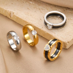 Best-selling Trendy Luxury 18K Gold Plated Gemstone <b>Rings</b> for Women Stainless Steel Anniversary Presents - Product Image 4