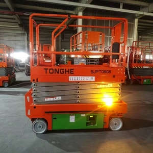 Plataforma Elevadora de Tijera Manual SJPT0407, Altura de Elevación de 7.6M, Trabajo Aéreo Móvil, Totalmente Motorizada, Peso Bruto de 630KG que Garantiza la Estabilidad - Product Image 2