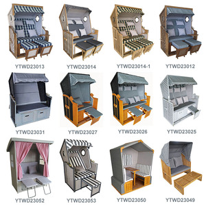 Chaise longue <span class=keywords><strong>de</strong></span> jardin d'extérieur en rotin et osier <span class=keywords><strong>de</strong></span> luxe Chaise <span class=keywords><strong>de</strong></span> <span class=keywords><strong>plage</strong></span> en osier personnalisée Strandkorb <span class=keywords><strong>avec</strong></span> <span class=keywords><strong>parasol</strong></span> - Product Image 2