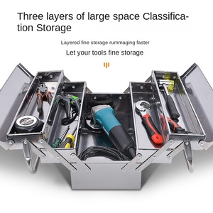 Professional Multi-Purpose Stainless Steel Tool Box Metal <b>Mechanical</b> Workshop <b>Toolbox</b> Set - Product Image 4