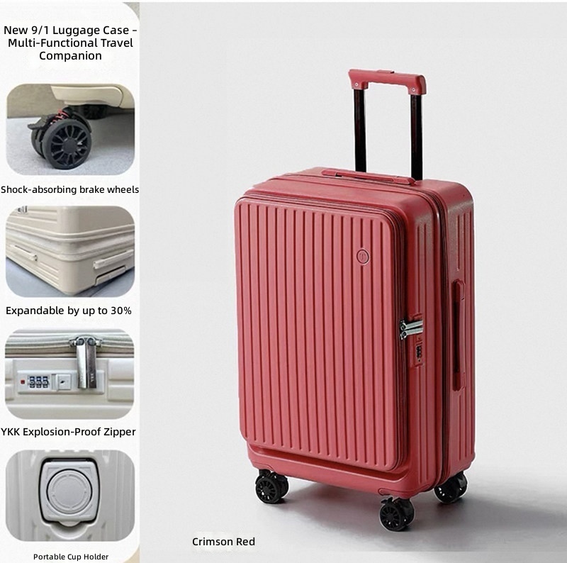 fortune-bringing red-ykk zipper-expandable capacity