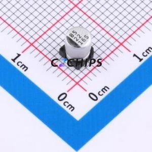 Condensateur électrolytique en aluminium SMD VES220M1CTR-0405, SMD, D4xL5.3mm 22uF 20% 16V 4mm - Product Image 1