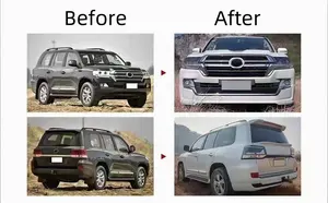 TKZCRST 2019 LC200 modeli tampon dudaklar facelift vücut kiti için 2016-2020 Toyota Land Cruiser 200 LC200 dış popüler kitleri yükseltme