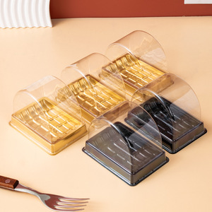 Contenitore per Dolci HY-80s in Plastica PET Riciclata, Scatola Rettangolare Mini con Coperchio a Cupola per Mooncake e Rotolo Svizzero - Product Image 2