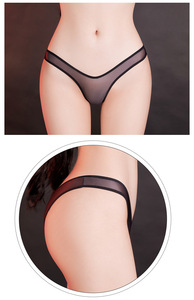 Culottes <span class=keywords><strong>sexy</strong></span> pour femmes, taille mi-haute, en satin de soie uni, coupe bikini, très extensible, string 5033, tissé transparent, pour adultes, teint uni - Product Image 5