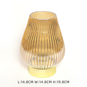 Lampe de table décorative nordique lampe de chevet en verre <span class=keywords><strong>veilleuse</strong></span> LED à vendre - Product Image 2