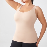 Gilet gainant grande taille à compression élevée pour femme, sans couture, respirant, écologique, séchage rapide, en nylon et élasthanne, taille moyenne