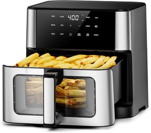 Oil Free Digital Control Square Modern Air Fryer Stainless Steel <b>Shell</b> Transparent Window Grill & Cook Household - Product Image 1