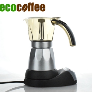 Venta caliente rojo azul plata 220 ~ 240V 480W 6 tazas portátil de aluminio Espresso <span class=keywords><strong>Mocha</strong></span> cafetera/eléctrica Moka Pot - Product Image 3