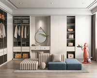 Armoire double porte moderne Lesso Home en olivier, finition haute brillance, design écologique pour chambre et salle à manger, construction en bois artisanale