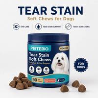 Vente en gros de friandises moelleuses pour chiens contre les taches de larmes, complément alimentaire pour les soins des yeux, adapté aux chiots, aux chiens adultes et aux chiens seniors de toutes races, OEM ODM