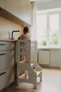 Modern European Style <b>Wood</b> Bed for Kids Montessori Furniture Kitchen Tower <b>Step</b> <b>Stool</b> for Farmhouse Kitchen - Product Image 3