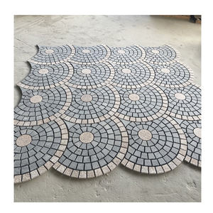 Karışık renkler Fan desen granit comesh taş Driveway finişer örgü - Product Image 3