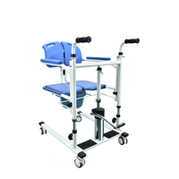 Chaise de transfert hydraulique pour patients |   Aide au transfert 3-en-1 pour douche et toilettes avec rotation à 360° °   Roulettes pivotantes
