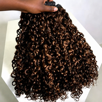Cheveux vierges vietnamiens 12A Fumi Super Double Drawn pour boucles Pixie, mèches ondulées profondes et styles Jerry Curl