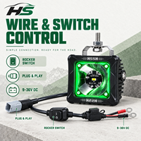 HSSH Phare de travail LED RGB 30W 2 pouces avec interrupteur filaire, faisceau spot, pour conduite tout-terrain, ATV, UTV, moto