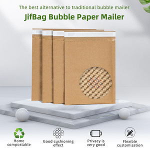 Sobres acolchados de papel kraft compostable y ecológico, biodegradables, autosellables, para envíos de comercio electrónico. - Product Image 4