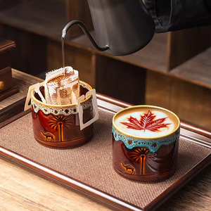 Mug à expresso en céramique de haute qualité personnalisé de 130 ml - Cadeau d'entreprise, compatible lave-vaisselle et micro-ondes, design moderne - Product Image 2